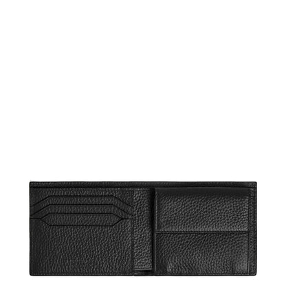 Montblanc wallet with coin pocket 4 compartments black 220217