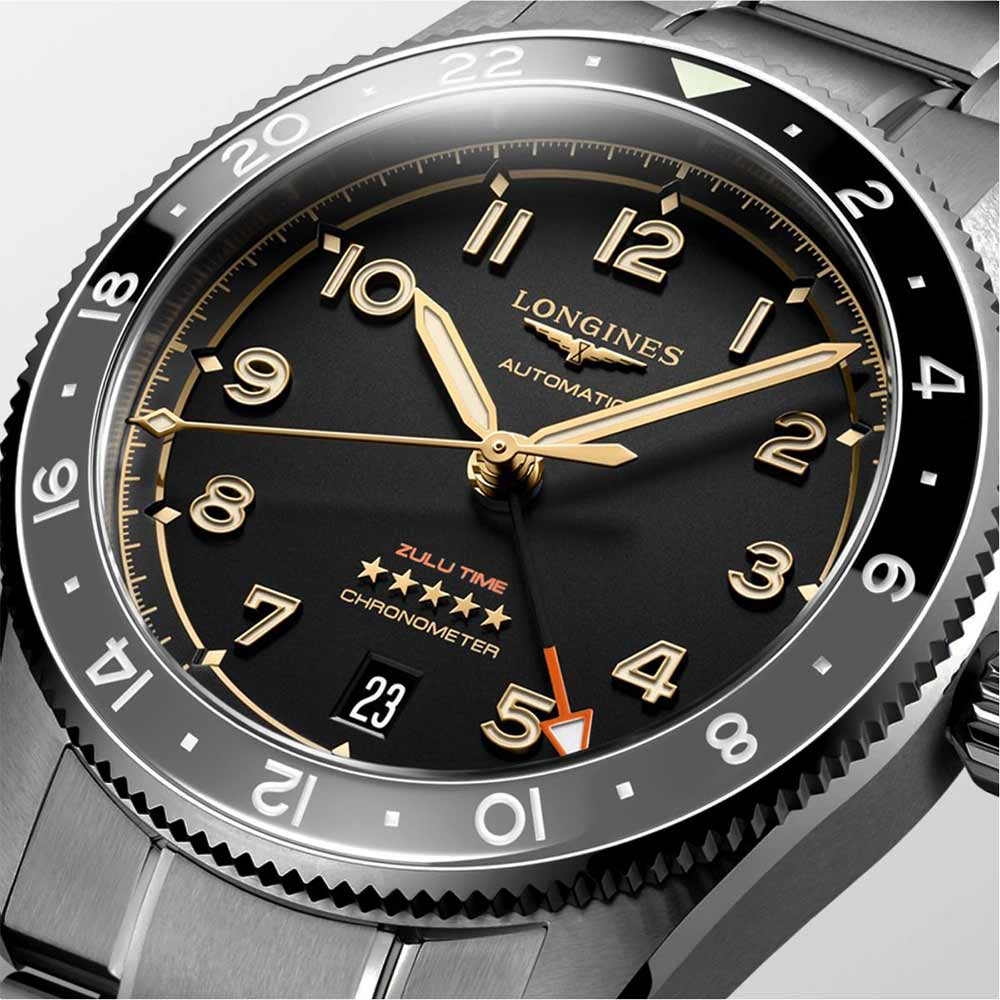 Longines Spirit Zulu Time 39mm Anthracite Automatic Titanium L3.802.1.53.6