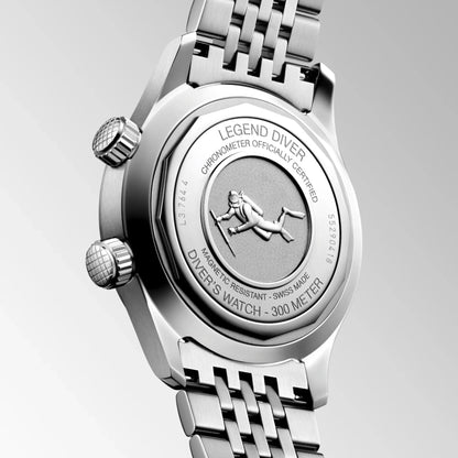 Longines Legend Diver Watch 39mm Grey Automatic Steel L3.764.4.99.6