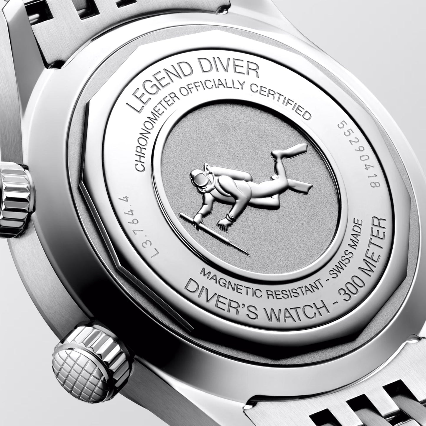 Longines Legend Diver Watch 39mm Grey Automatic Steel L3.764.4.99.6