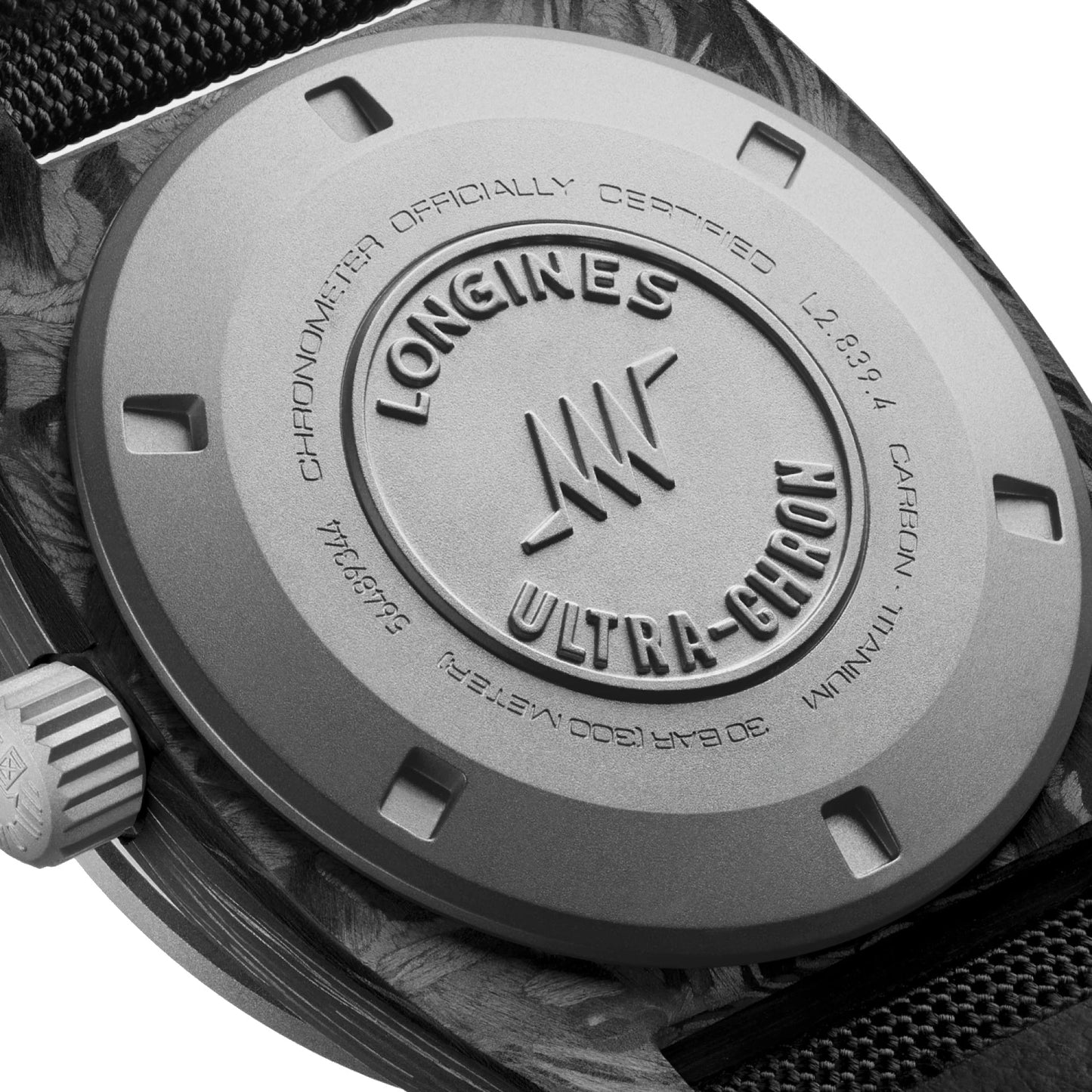 Longines Ultra-Chron Carbon 43mm Anthracite Automatic Titanium and Carbon L2.839.4.52.2
