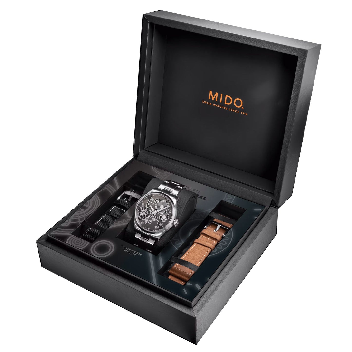 Mido Multifort Mechanical Watch Limited Edition 999 Pieces 44mm Anthracite Hand-Wound Steel M038.605.11.060.00