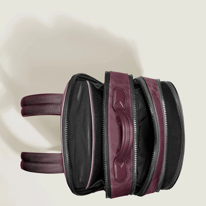 Montblanc Extreme Medium Backpack in Burgundy Leather with Extreme Medium Compartments and Internal Laptop Pockets